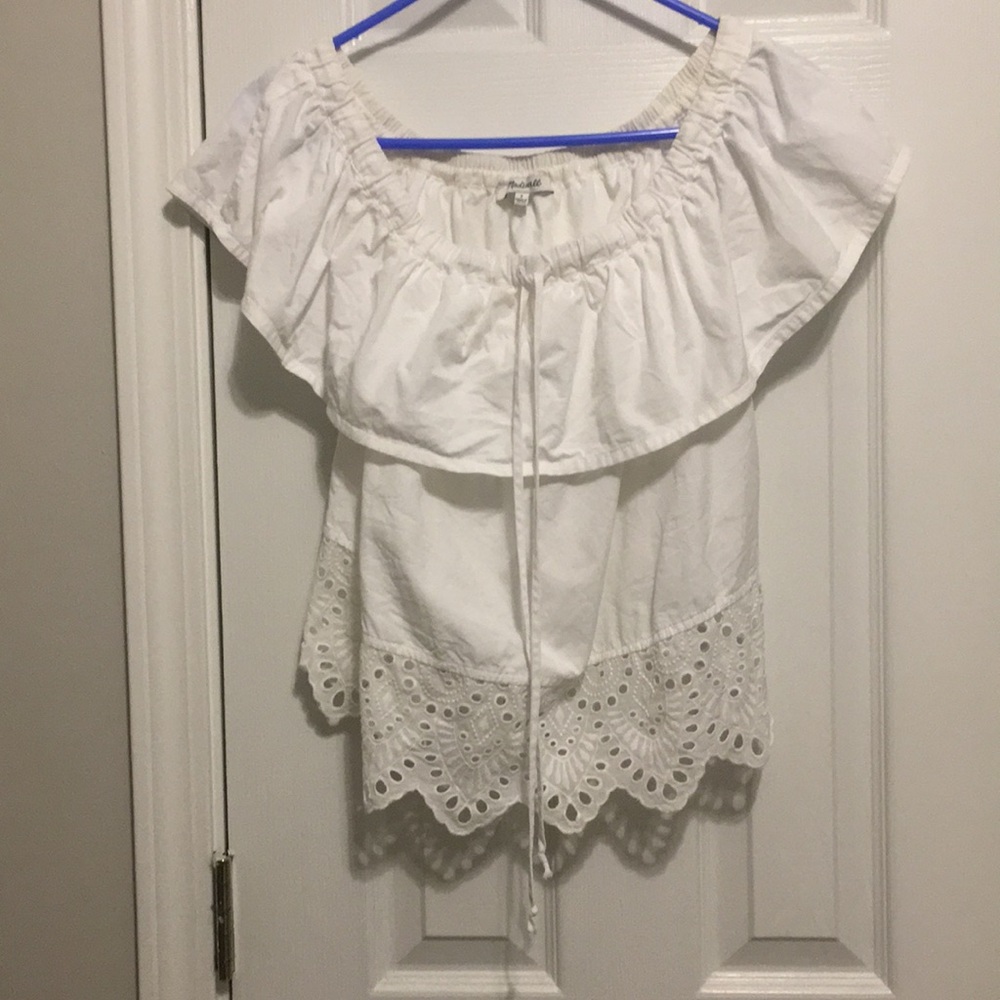 White off the shoulder top